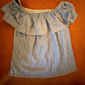 Women's Off-Shoulder Denim Top